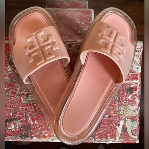 Tory Burch Bubble Jelly Slip On’s in Pink Salt Women’s Size 8